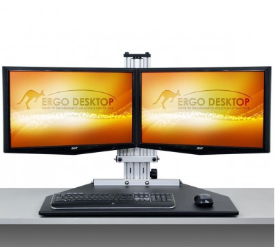 Kangaroo Elite- standing desk for 2 monitors