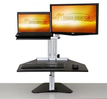 Hybrid Kangaroo- standing desk for laptop and monitor