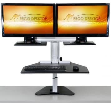 Kangaroo Dual- standing desk for 2 monitors